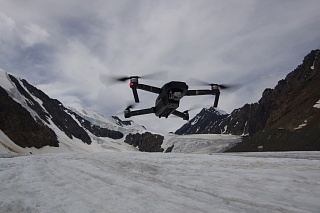 Geographers are studying Russia's fastest-melting glacier with drones